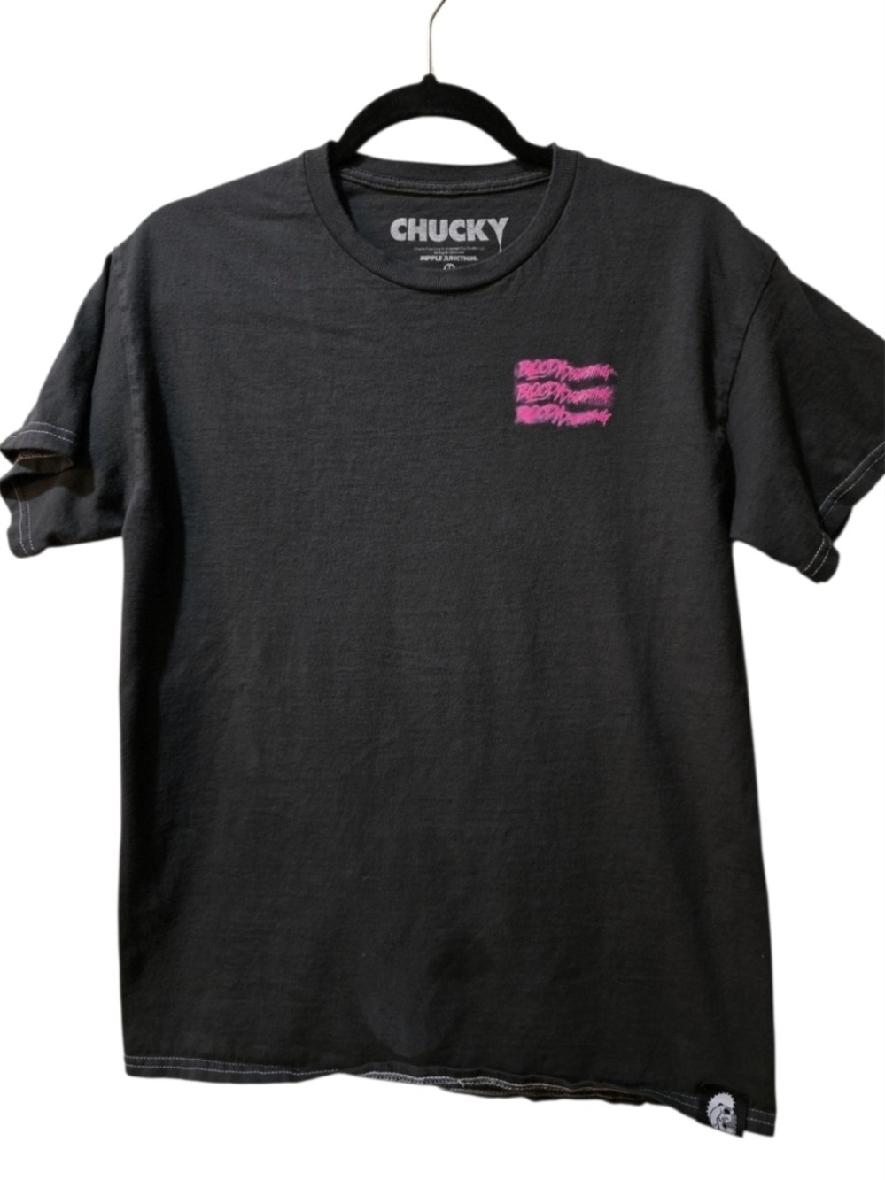 Chucky Ripple Junction Black Halloween T Shirt Size M 100% Cotton